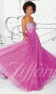 Barbie Pink Tiffany fuchsia prom ballgown quinceanera dress 6 12